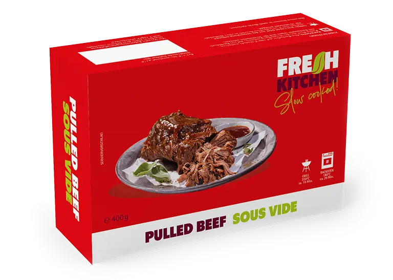 Kartonage Pulled Beef Sous Vide von Fresh Kitchen