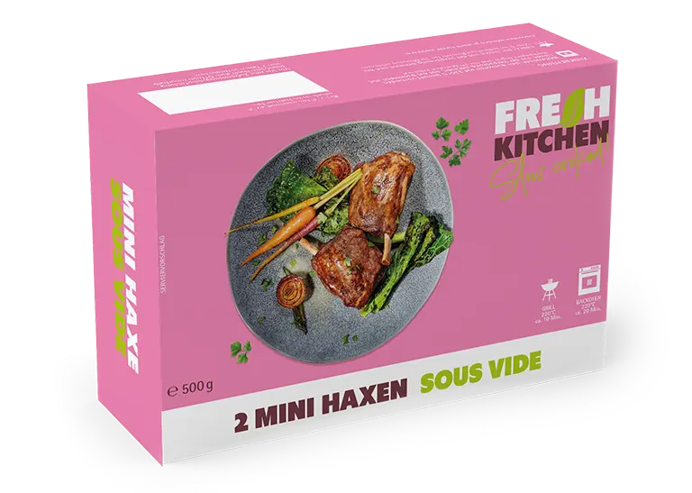 Kartonage Mini Haxen Sous Vide von Fresh Kitchen