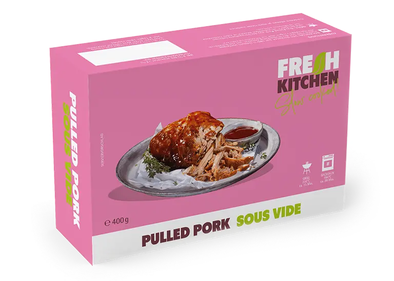 Kartonage Pulled Pork Sous Vide von Fresh Kitchen